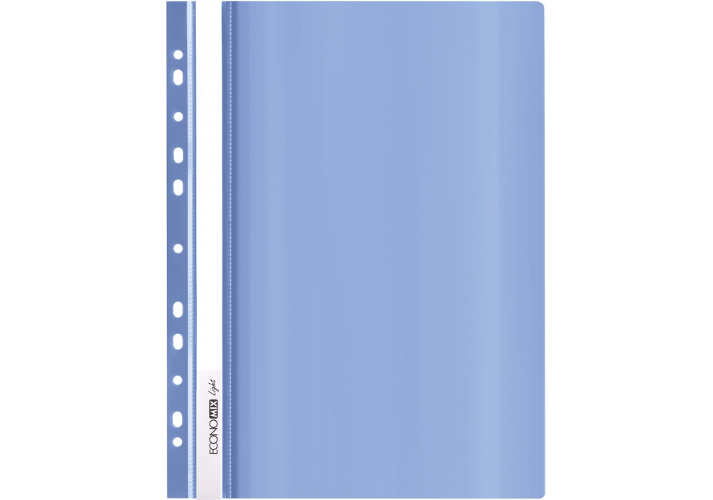 Папка-швидкозшивач ECONOMIX А4 з перф. Light, глянець синій (E38504-02)